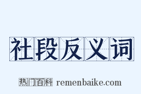 社段反义词是什么意思的图片